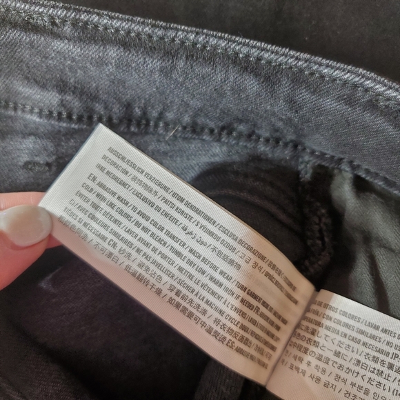 Abercrombie & Fitch Black High Rise Ankle Flare Denim Jeans Size 28 / 6R EUC - Picture 8 of 16